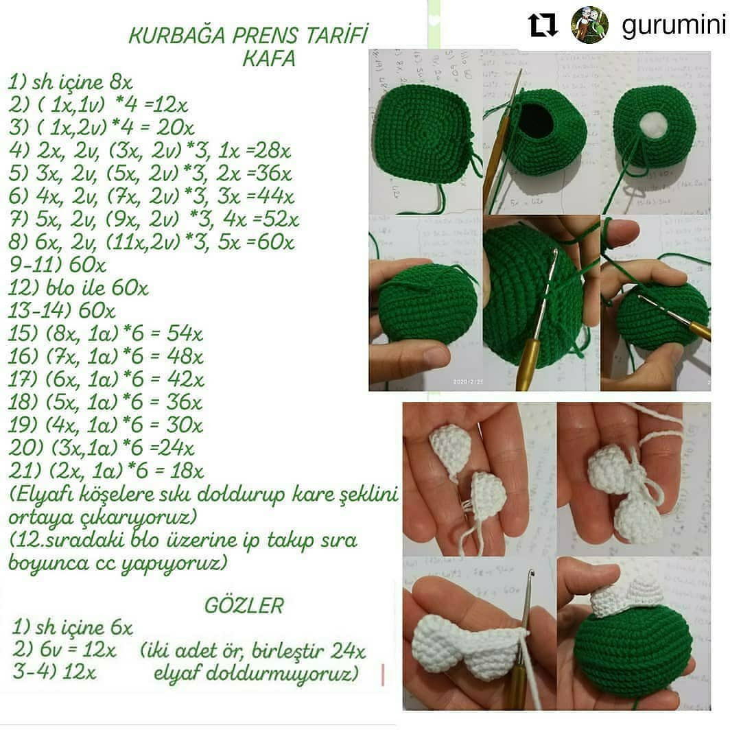 Kurbağa Prensi Amigurumi Şeması