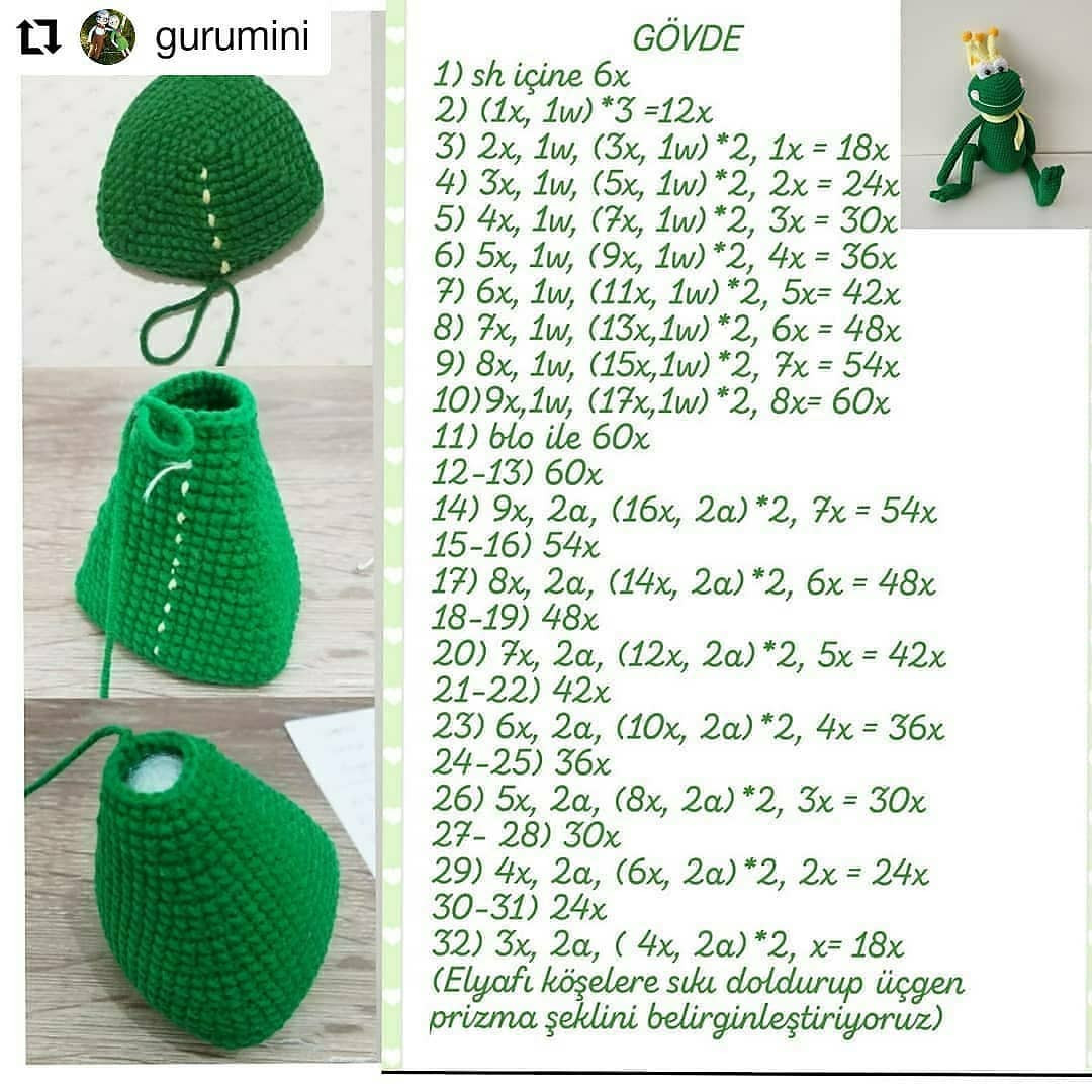 Kurbağa Prensi Amigurumi Şeması