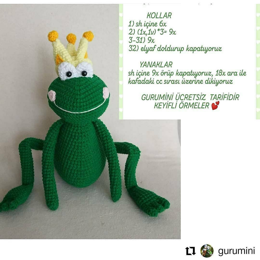 Kurbağa Prensi Amigurumi Şeması