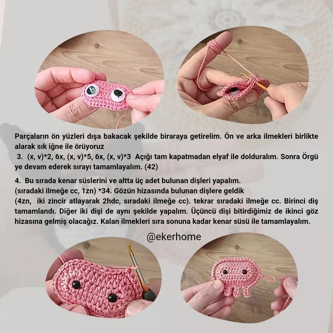 KUROMI ÇANTA SÜSÜ ÖRGÜ ŞEMASI