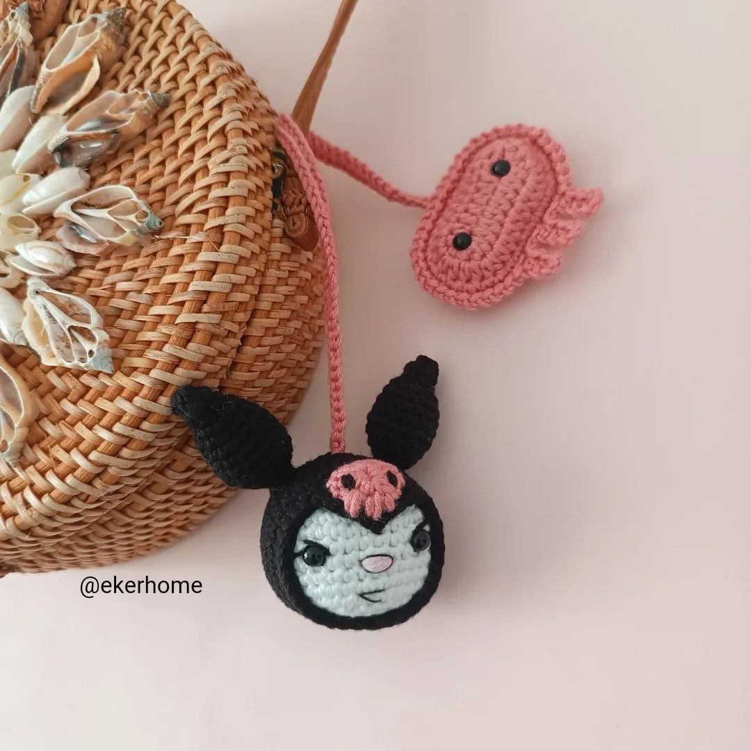 KUROMI ÇANTA SÜSÜ ÖRGÜ ŞEMASI