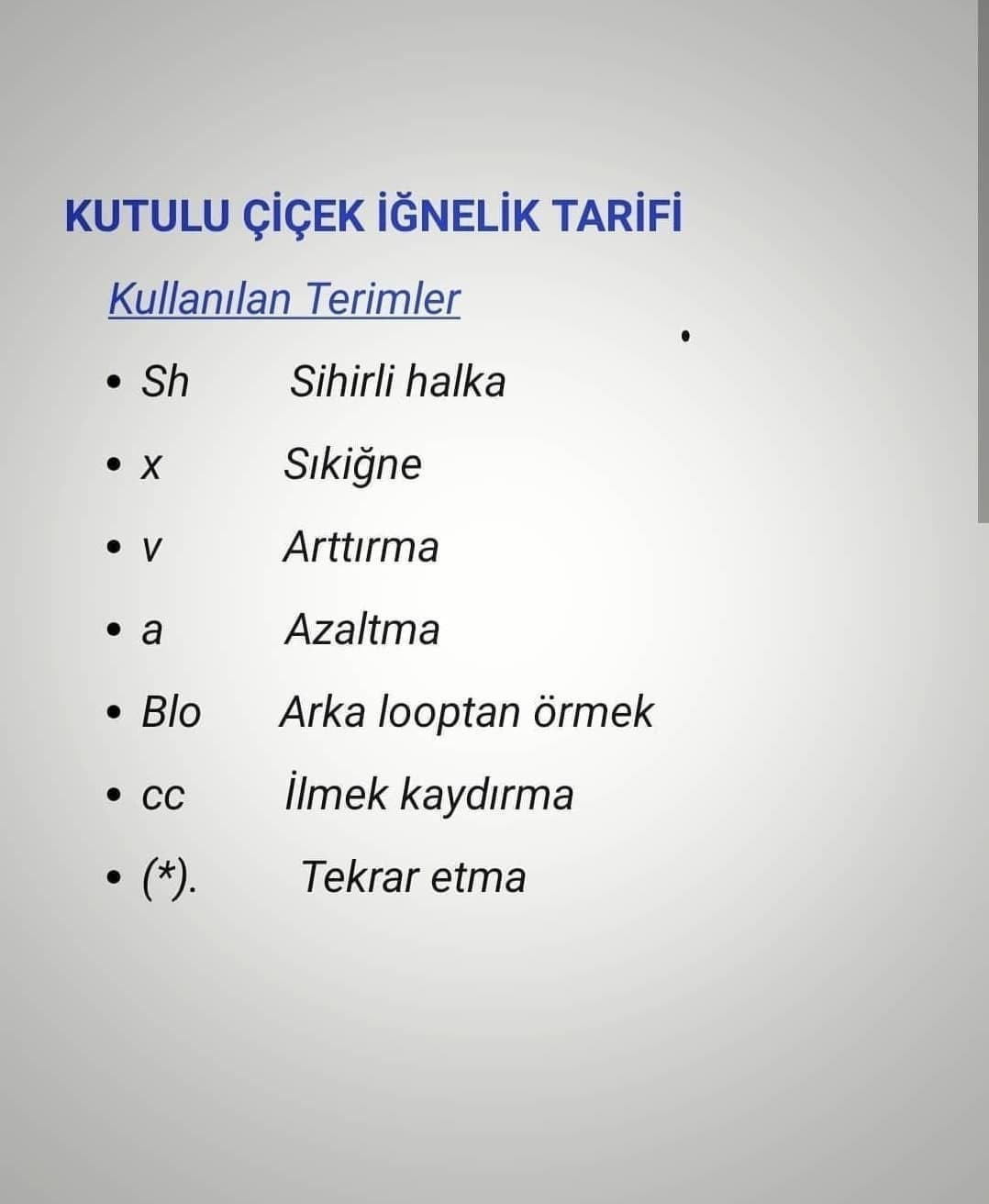 Kutululu Çiçek İğnelik Tığ İşi Tarifi