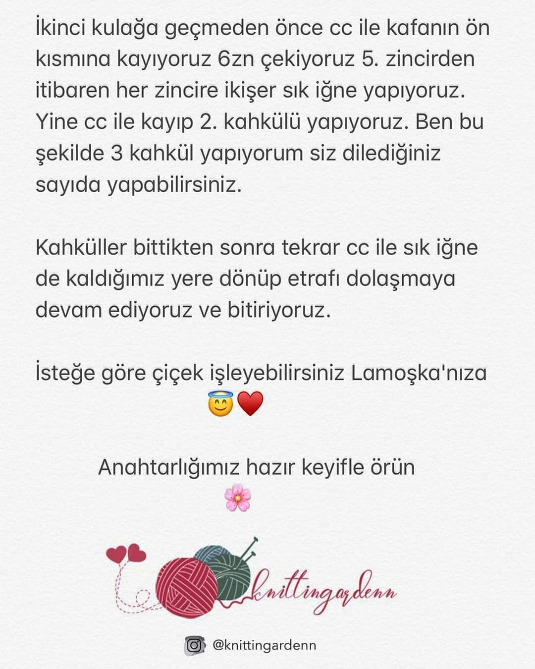 Lamoşka Anahtarlık Tığ İşi Şeması