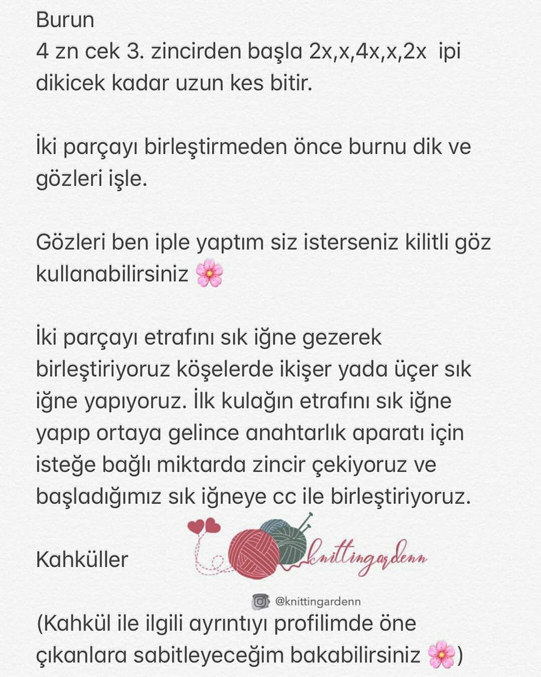Lamoşka Anahtarlık Tığ İşi Şeması