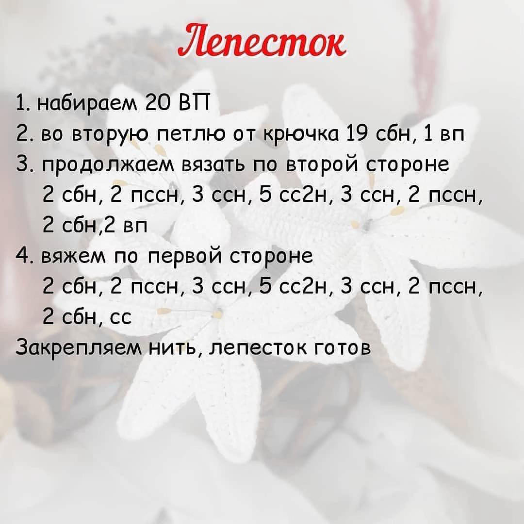 Лилия: Бесплатный мастер-класс по вязанию крючком от DreamToys.by