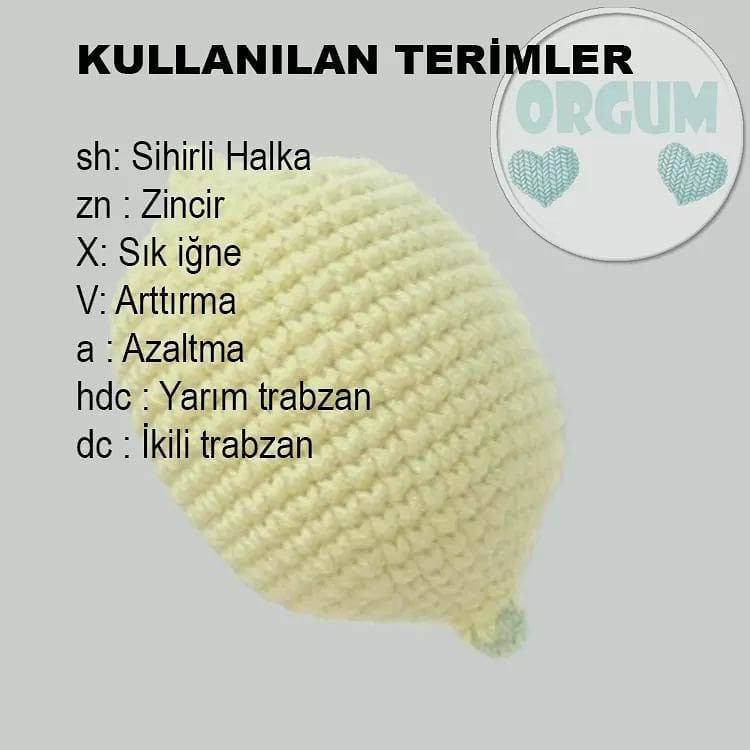 LİMON AMIGURUMİ ÖRNEĞİ