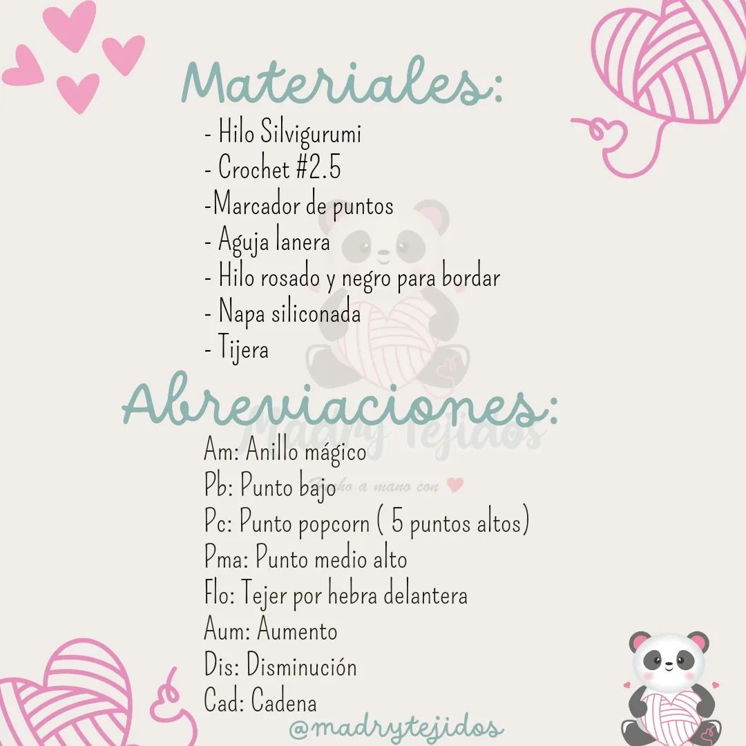 Llavero amigurumi de panda: patrón gratis