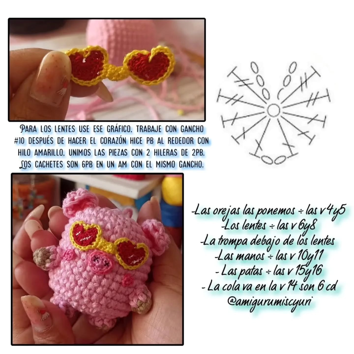 Llavero puerquito amigurumi: patrón gratis