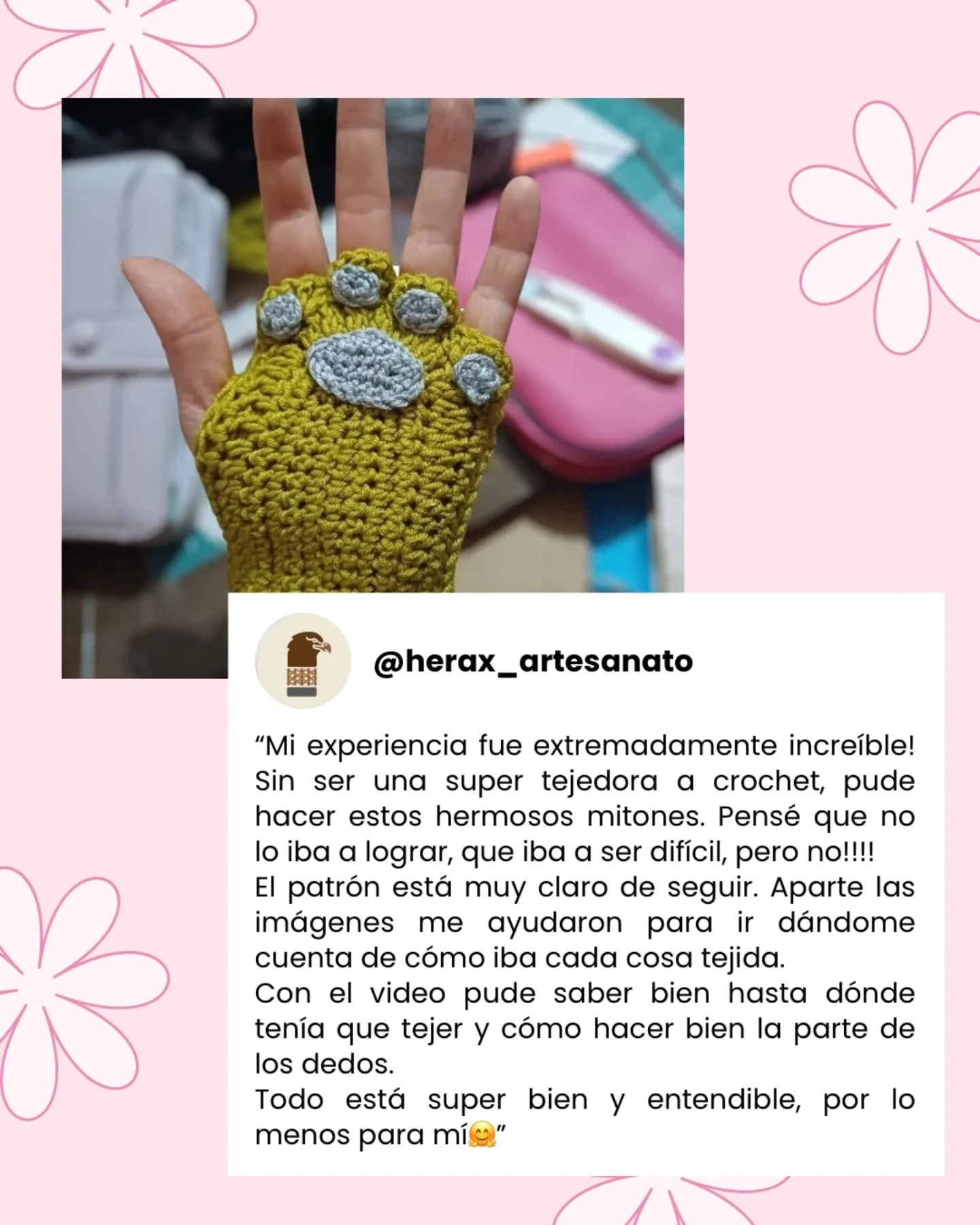 Lo que dicen las testers del patrón de mitones de gato