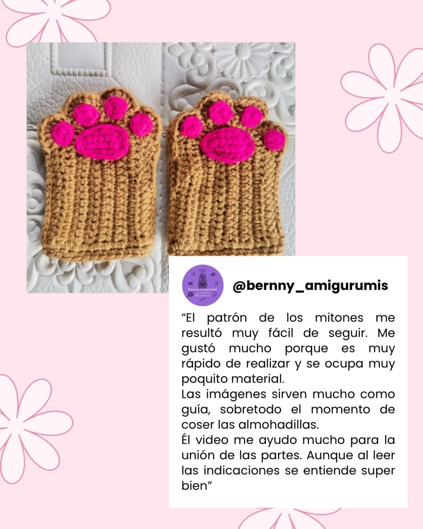 Lo que dicen las testers del patrón de mitones de gato