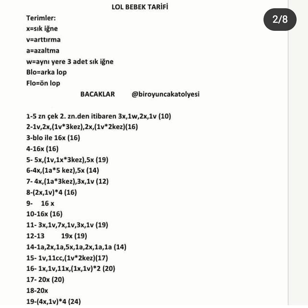 LOL Sürpriz Bebek Tığ İşi Şeması