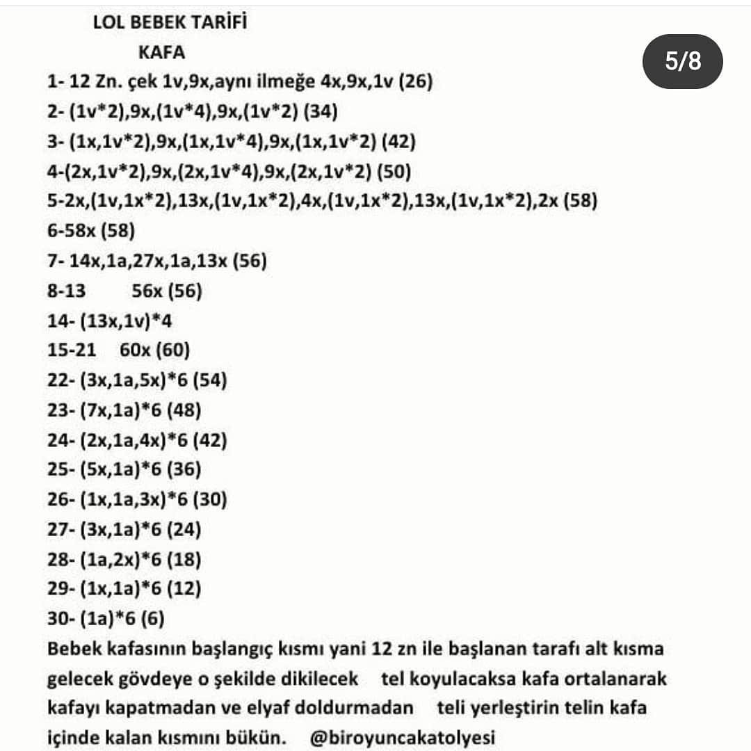 LOL Sürpriz Bebek Tığ İşi Şeması