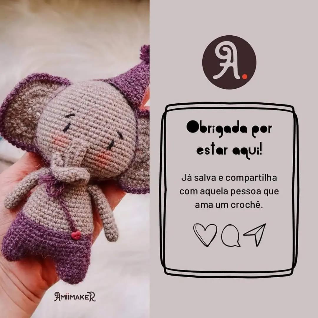Luigi Elefantinho: Gráfico de Amigurumi