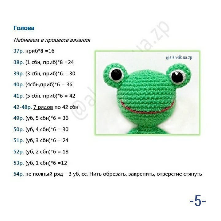 Лягушка Молли: безкоштовні схеми в’язання гачком