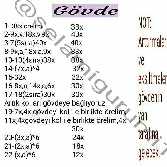 MALES BEBEK AMIGURUMI ŞEMASI