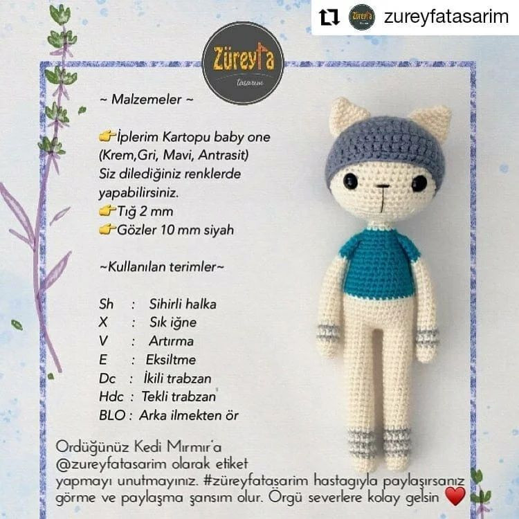 Manken Kedi Örgü Şeması