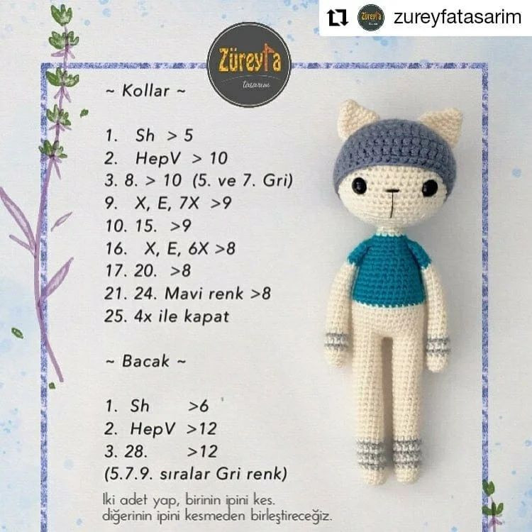 Manken Kedi Örgü Şeması