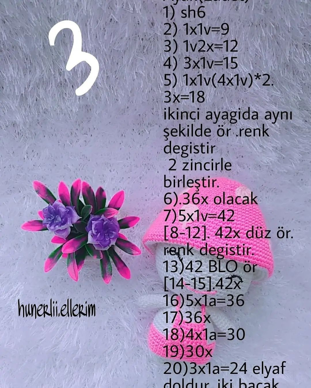 Mantar Bebek Amigurumi: Ücretsiz Türkçe Tığ İşi Tarifi