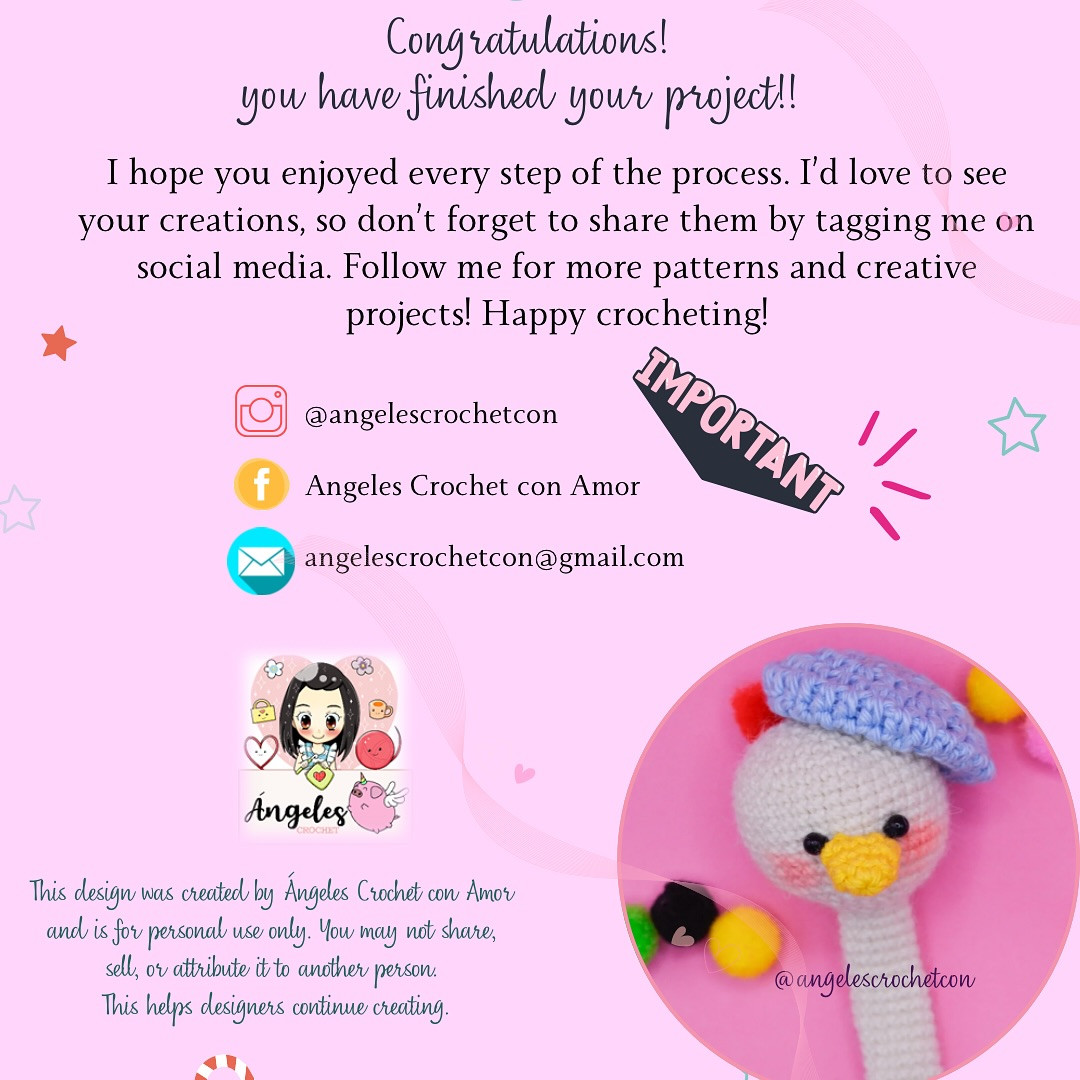 Marciel - El Patito Viajero: Patrón de Crochet Gratis
