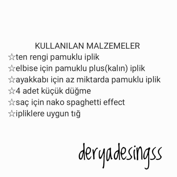 Masal Bebeği: Ücretsiz Tığ İşi Şeması 1. Bölüm