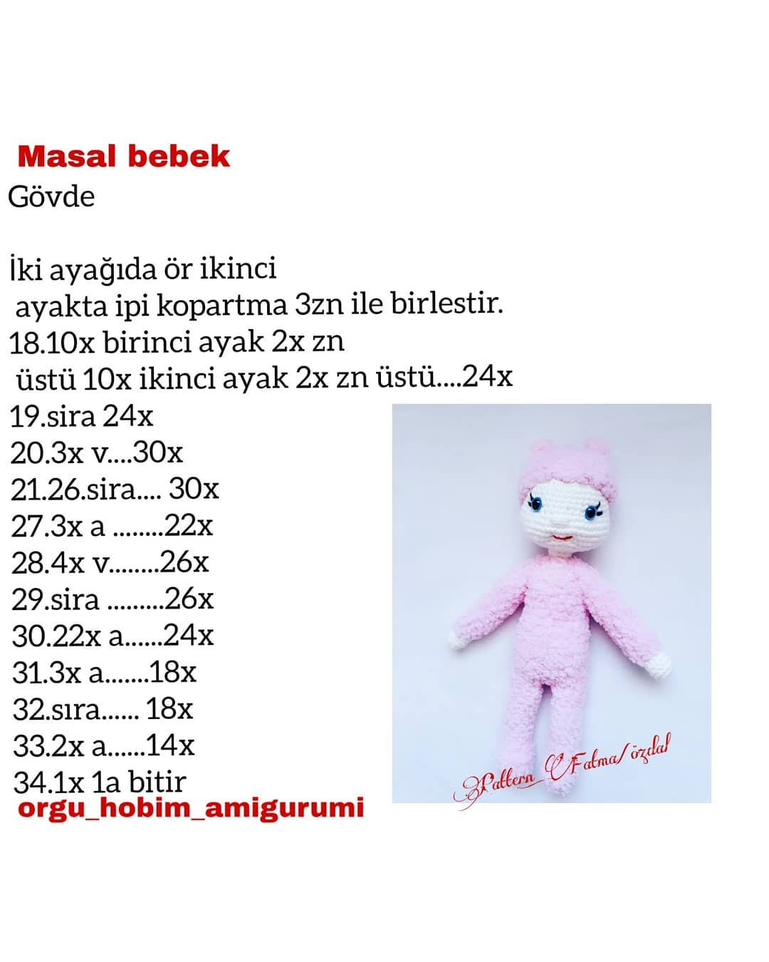 Masal bebek amigurumi ücretsiz yapılışı