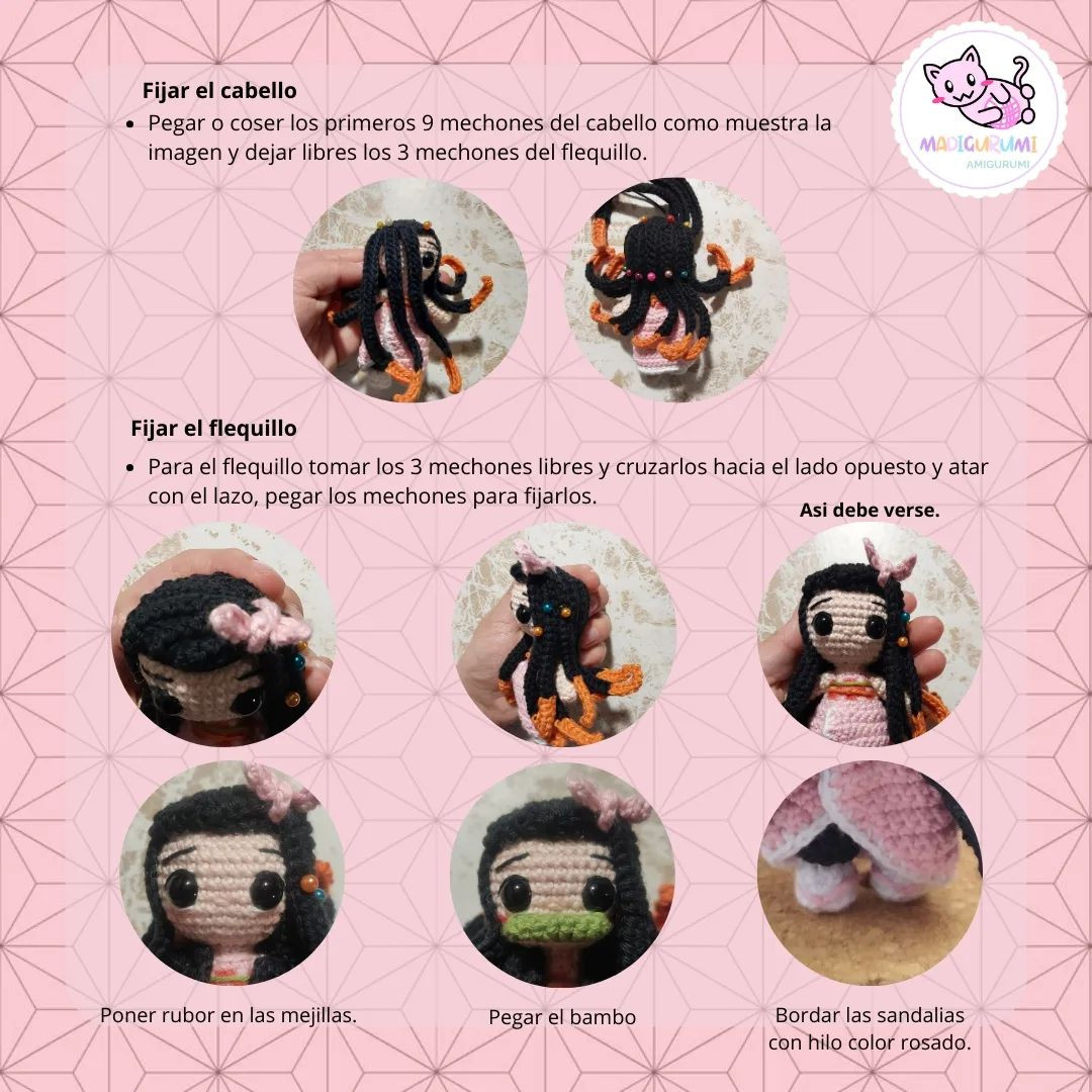 Mẫu móc len Nezuko nhỏ xinh - Mẫu miễn phí