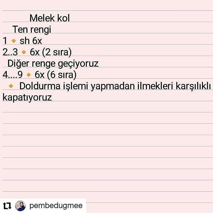 Melek Amigurumi Tığ İşi Tarifi