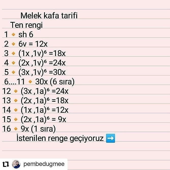 Melek Amigurumi Tığ İşi Tarifi
