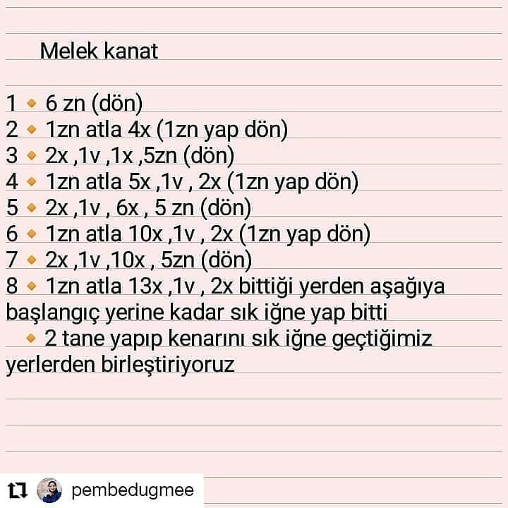 Melek Amigurumi Tığ İşi Tarifi