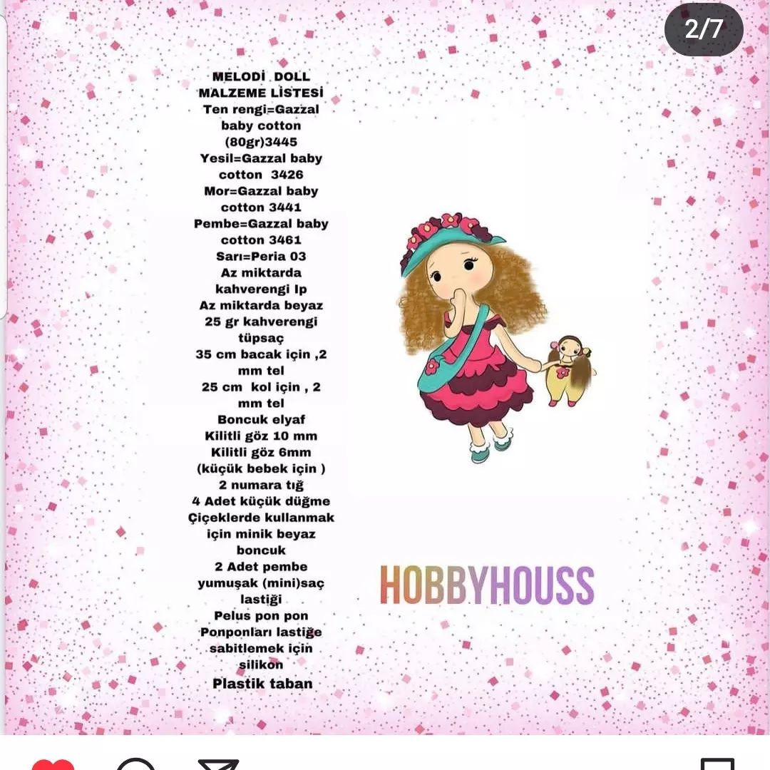 Melodi ve Mini Amigurumi Bebek Şeması
