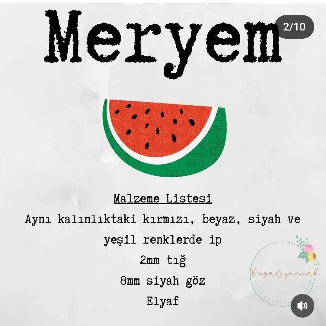 Meryem Amigurumi Bebek Şeması