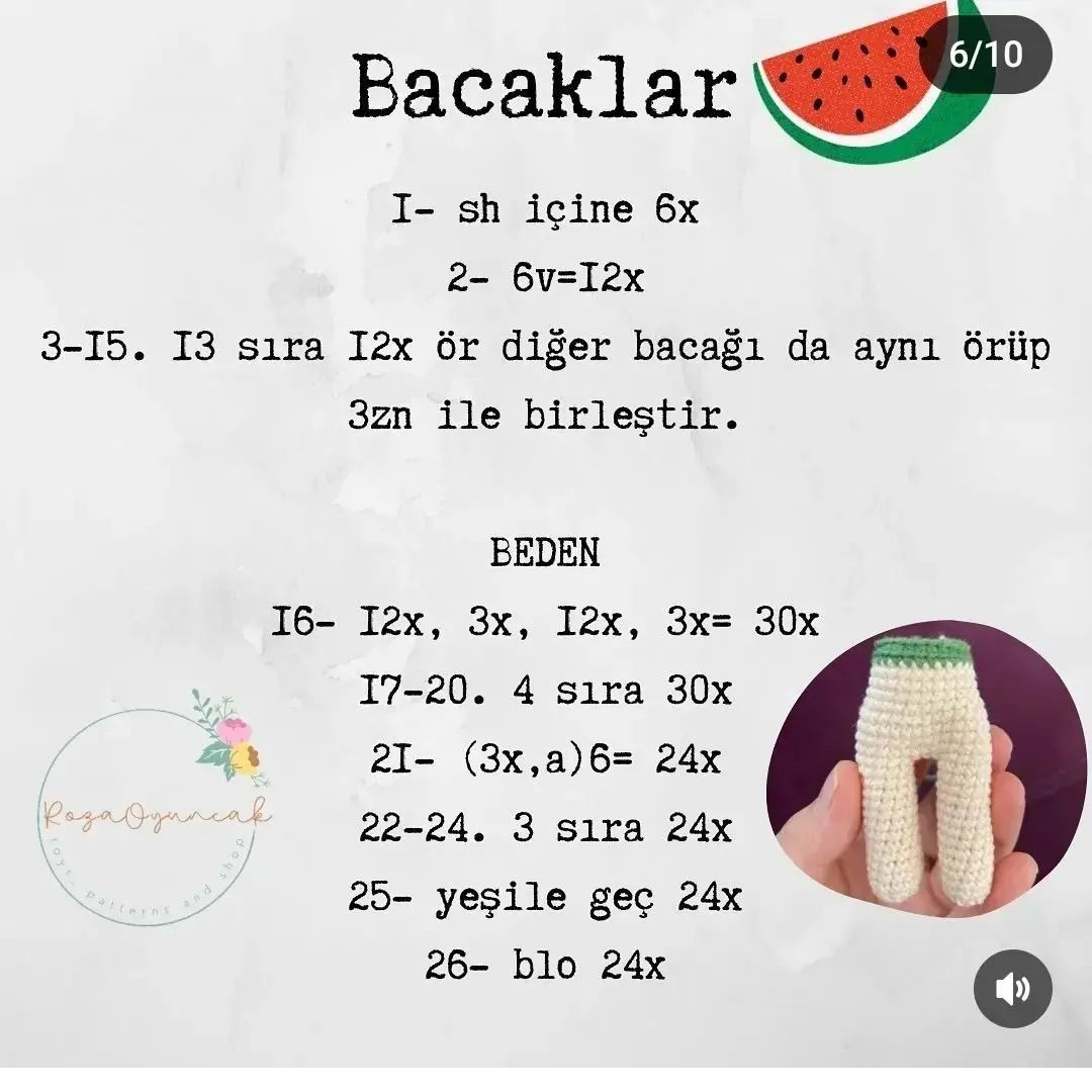 Meryem Amigurumi Bebek Şeması