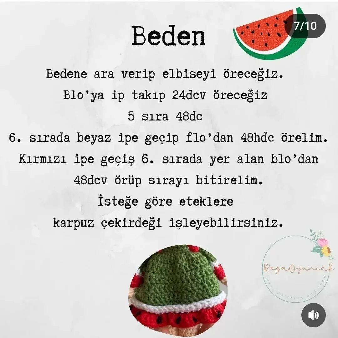 Meryem Amigurumi Bebek Şeması