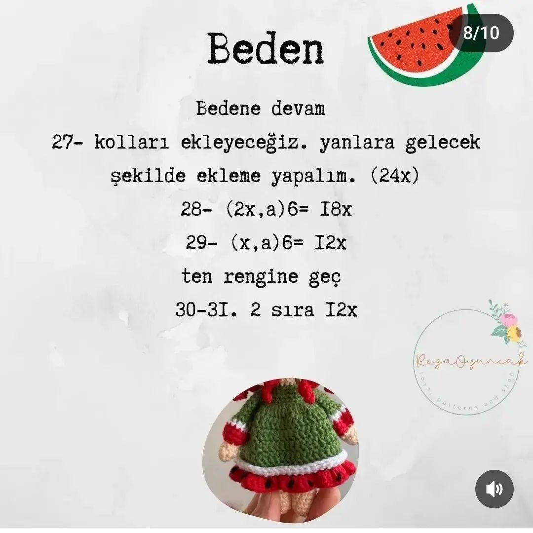 Meryem Amigurumi Bebek Şeması