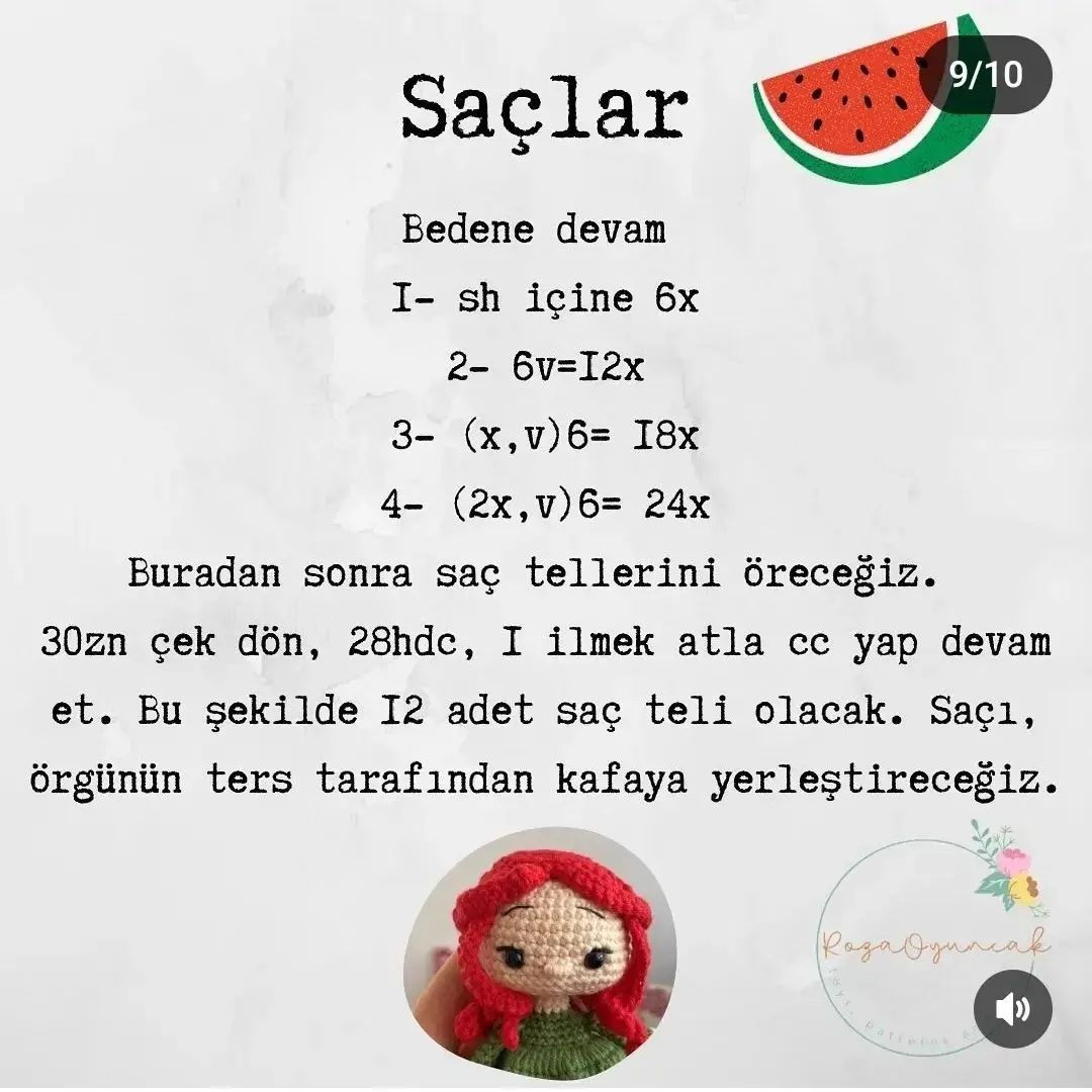 Meryem Amigurumi Bebek Şeması