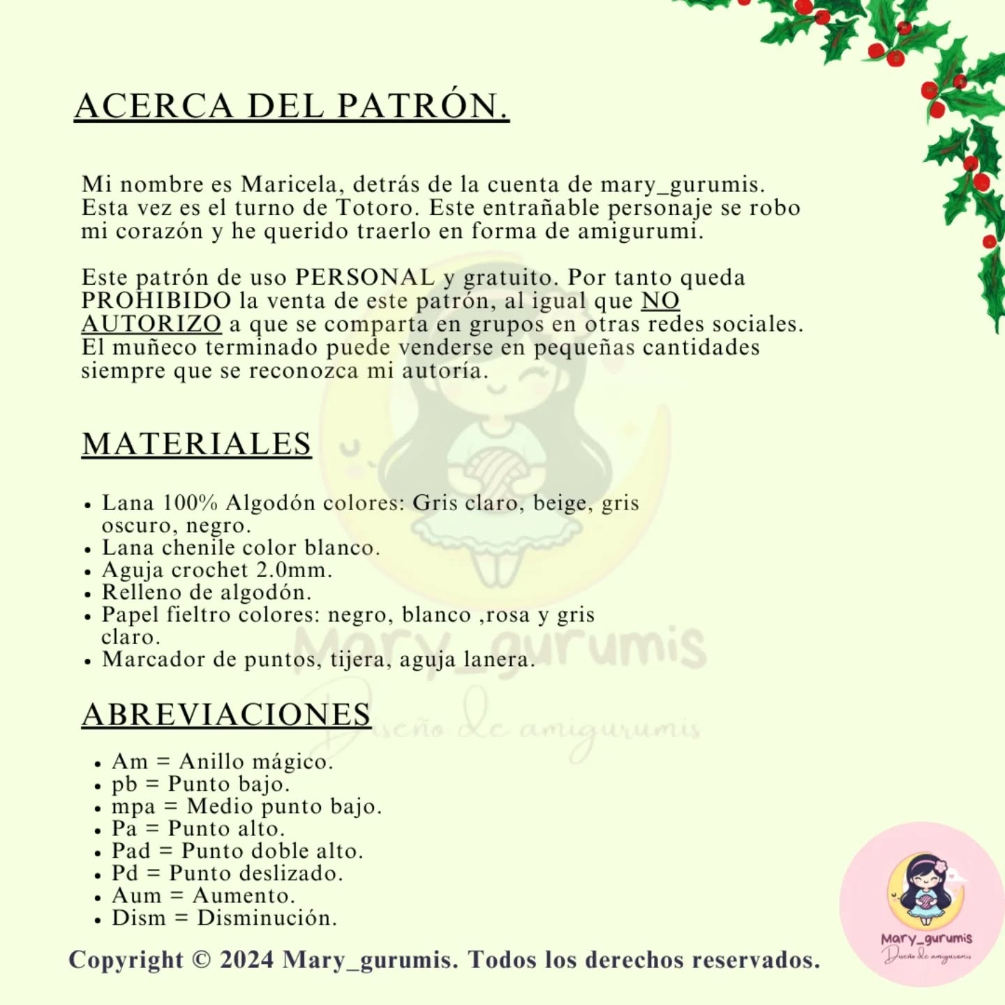 MI VECINO TOTORO: Patrón de amigurumi navideño gratuito