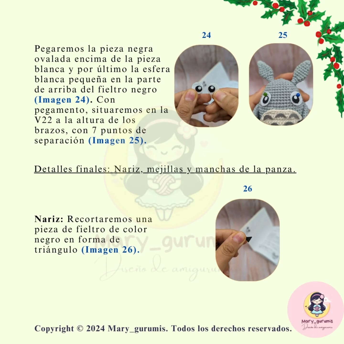 MI VECINO TOTORO: Patrón de amigurumi navideño gratuito