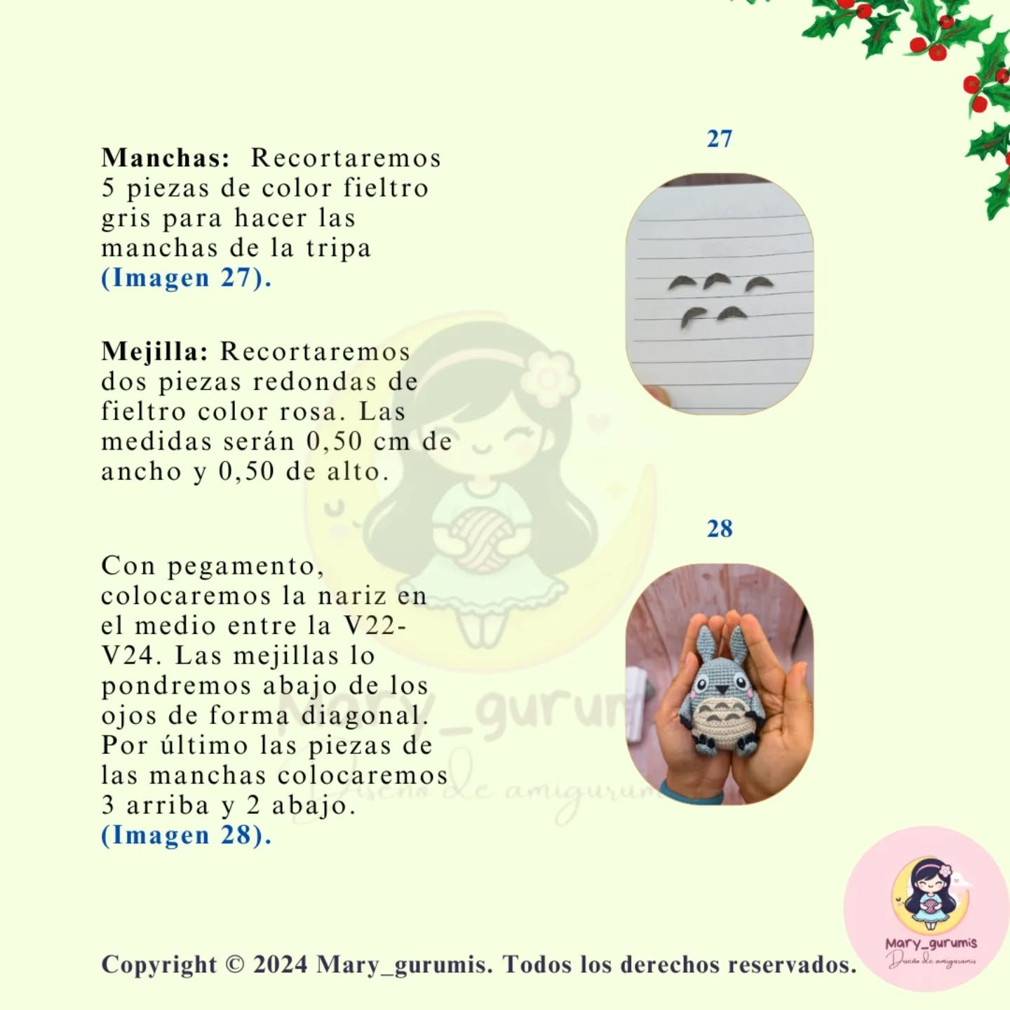 MI VECINO TOTORO: Patrón de amigurumi navideño gratuito
