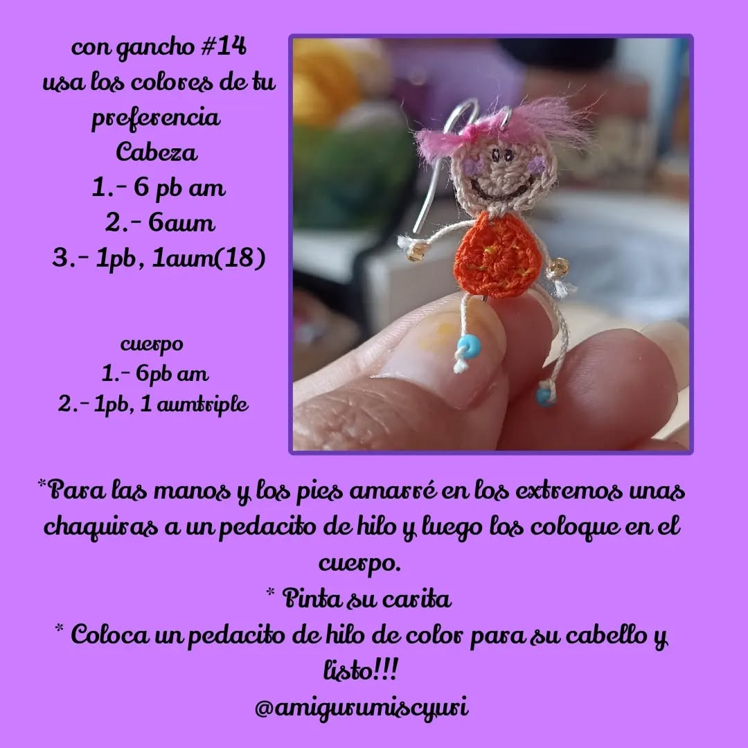 Mini Aretes Amigurumi: Patrón Gratis