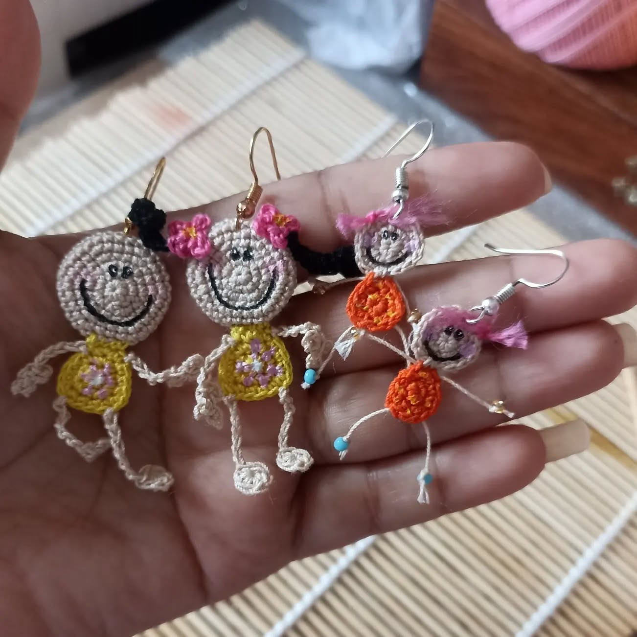 Mini Aretes Amigurumi: Patrón Gratis
