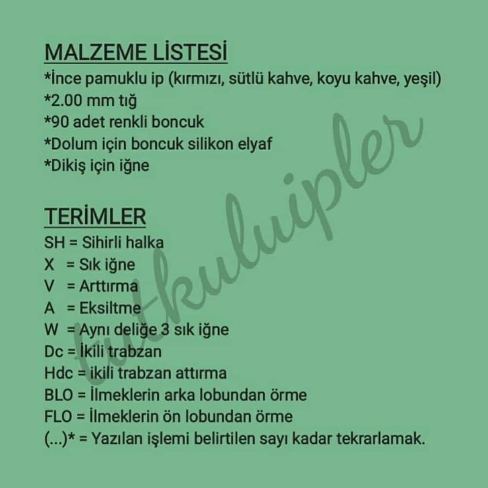 MİNİ ÇAM AĞACI ÜCRETSİZ Tığ İşi ŞEMASI