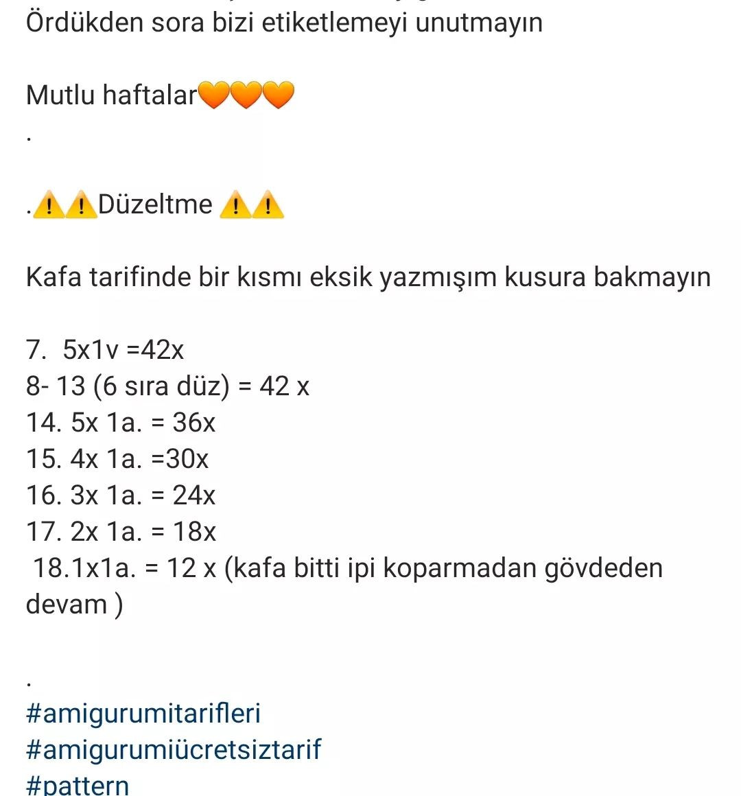 MİNİK KAPLAN AMİGURUMİ TARİFİ