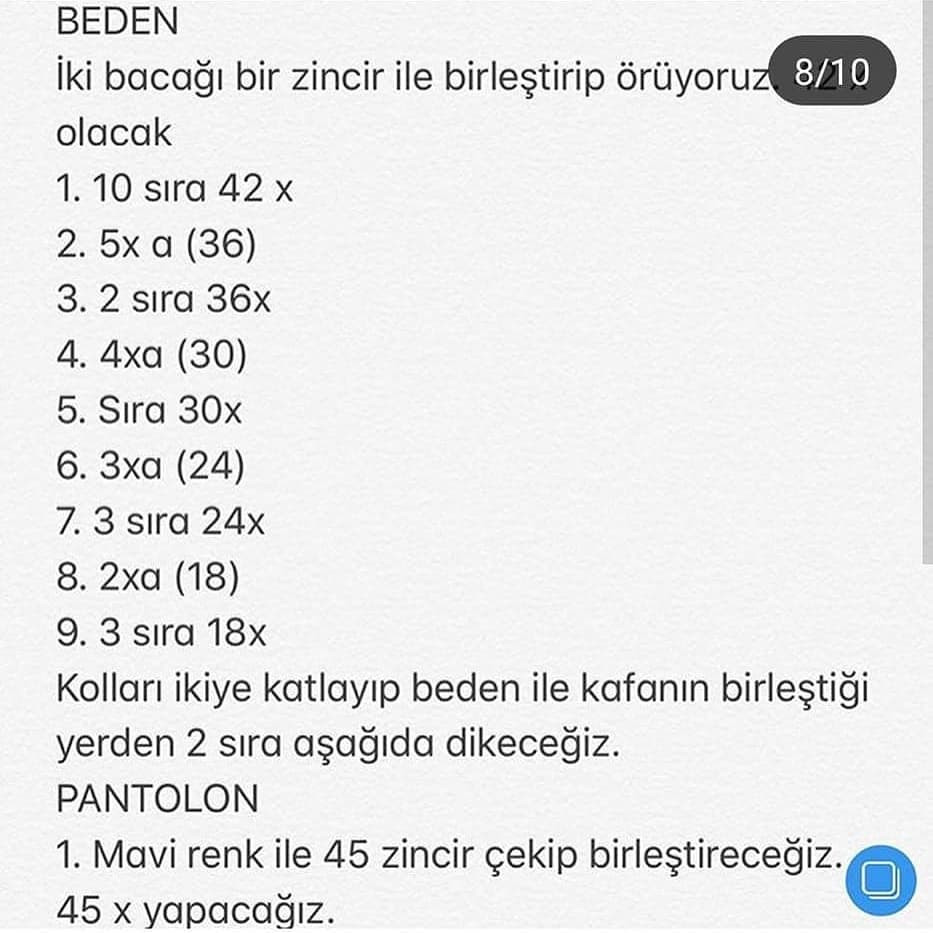 Minyon Bebek Amigurumi Şeması
