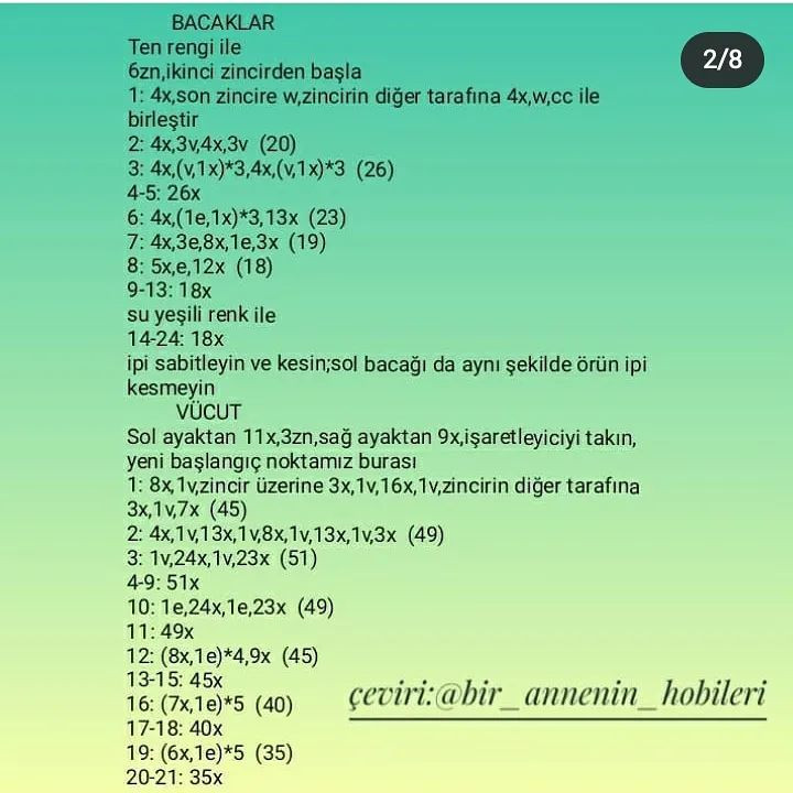 MİRAY BEBEK: ÜCRETSİZ 2. KISIM AMİGURUMİ TARİFİ