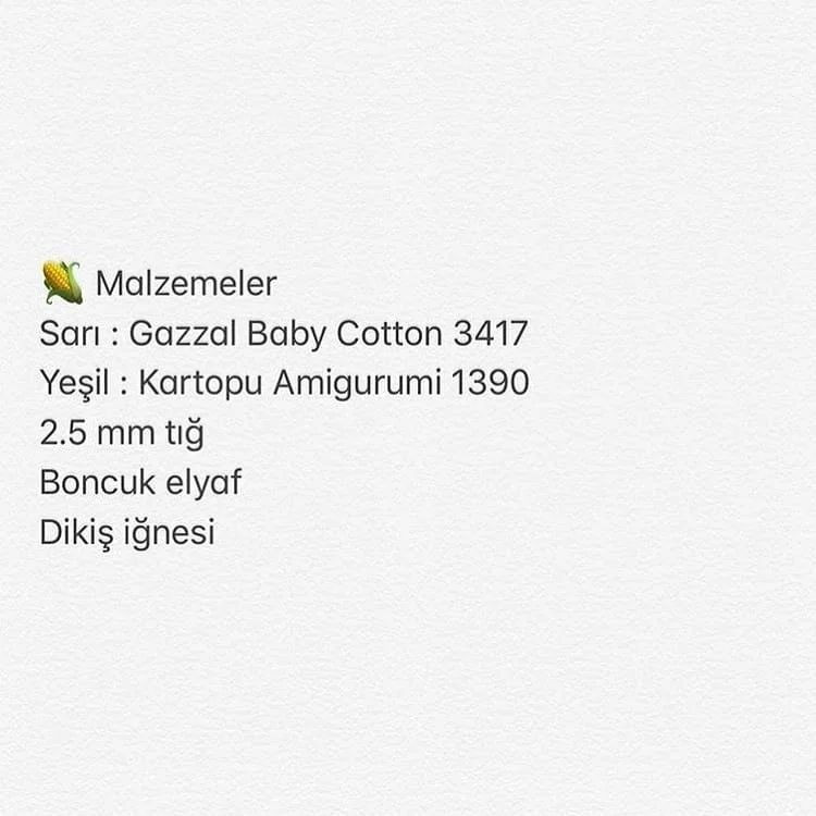 Mısır Amigurumi Yapımı