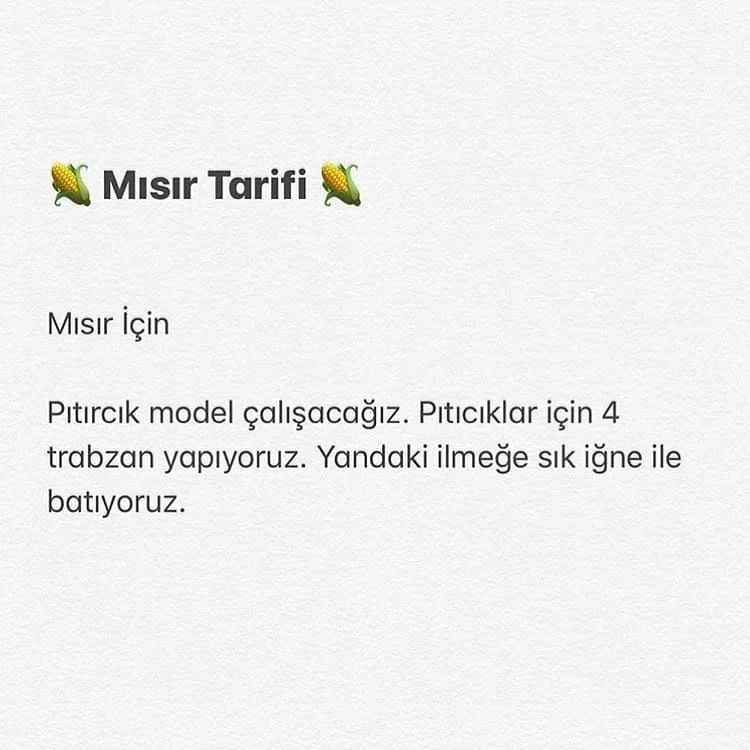 Mısır Amigurumi Yapımı