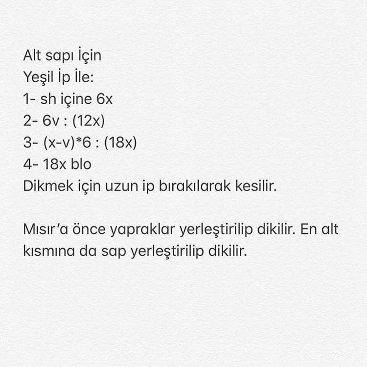 Mısır Amigurumi Yapımı