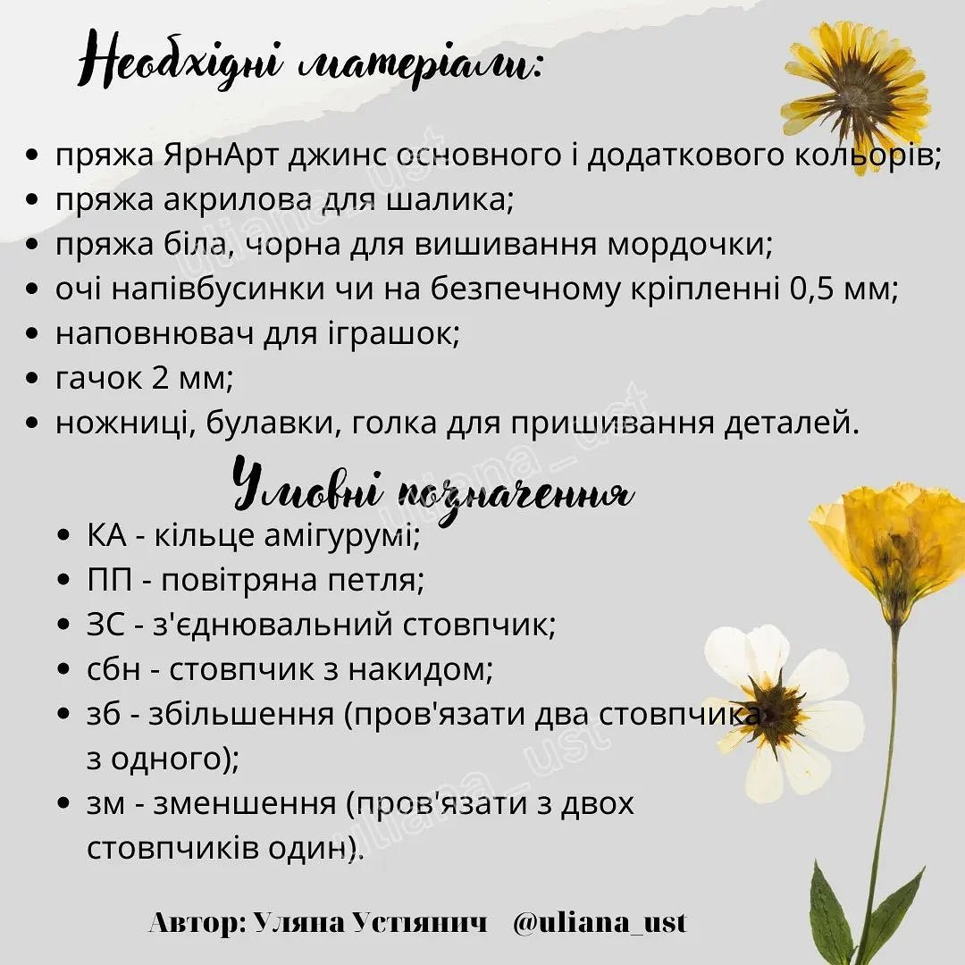 МК "Котятко-муркотик": схема в'язання гачком