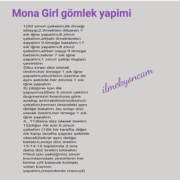 Mona Girl Amigurumi: Ücretsiz Yapım Şeması