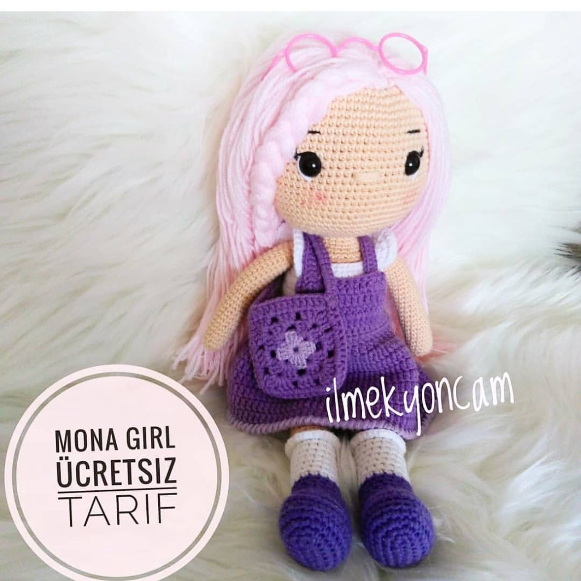 Mona Girl Amigurumi: Ücretsiz Yapım Şeması